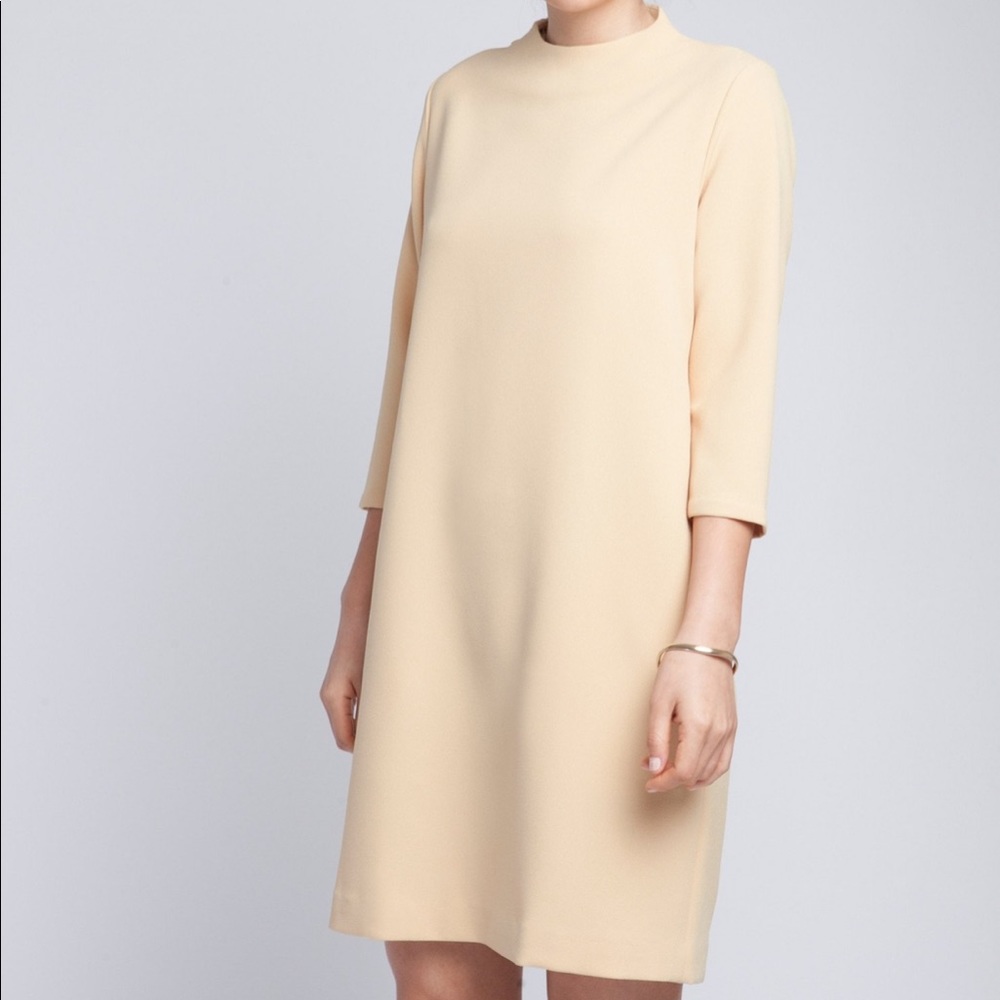 Kaarem pure 3/4 sleeve mockneck dress